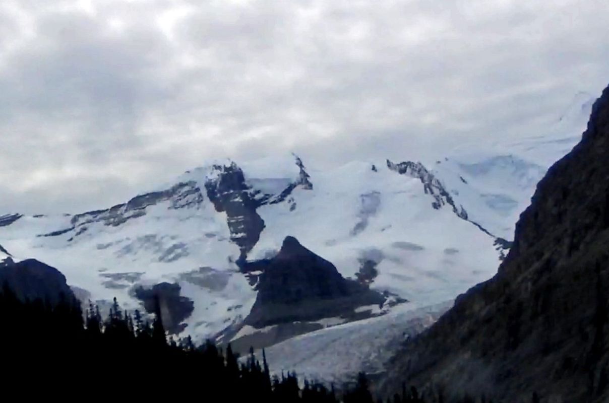 20 Extinguisher Tower and Resplendent Mountain From Helicopter On Flight To Robson Pass